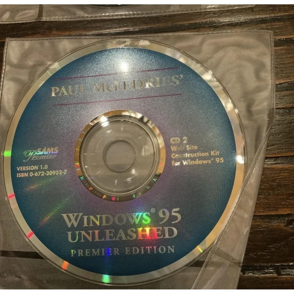 Vintage Windows 95 Unleashed Premier Edition 2 CD PC Software‎ Sams Publishing